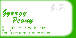 gyorgy pevny business card